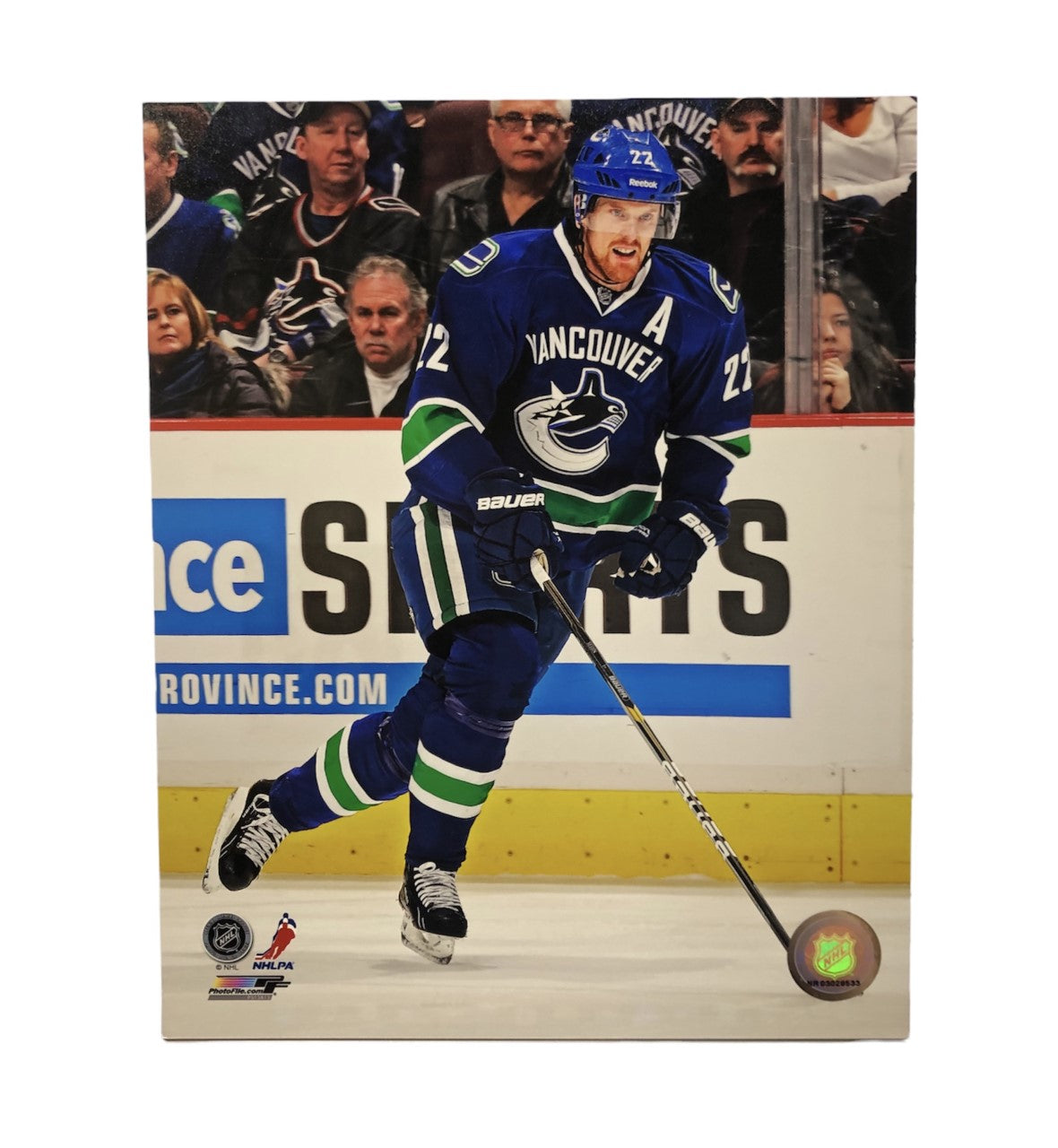 NHL 8X10 Player Photograph Open Mouth Daniel Sedin Canucks