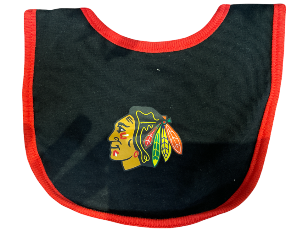 NHL Infant 2Pc Bib Set Back to the Basics Blackhawks