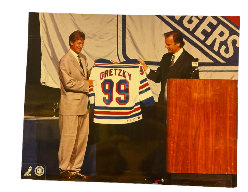 NHL 8x10 Vintage Photograph Jersey Wayne Gretzky Rangers