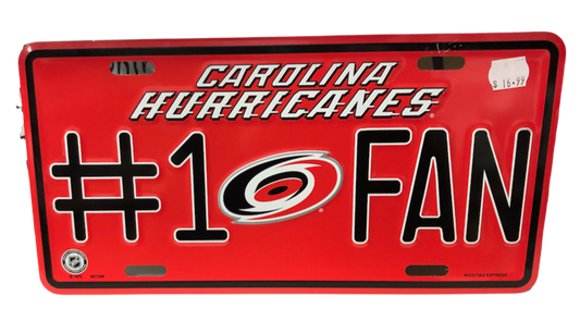 NHL License Plate Metal #1 Fan Hurricanes