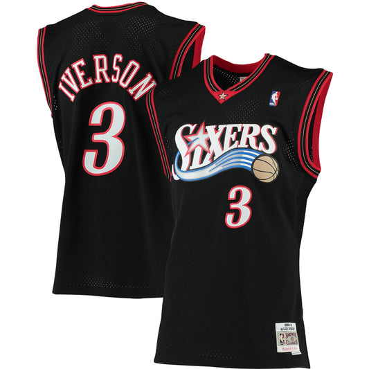 NBA Hardwood Classics Player 2000-01 Swingman Jersey Allen Iverson 76ers (Black)