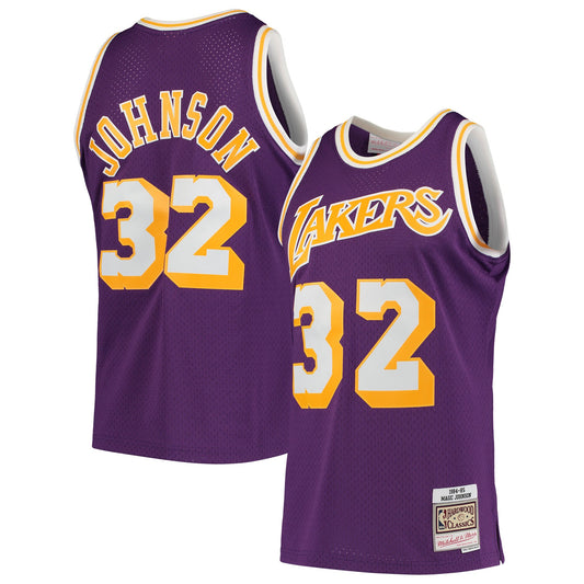 NBA Hardwood Classics Player 1984-85 Swingman Jersey Magic Johnson Lakers (Purple)