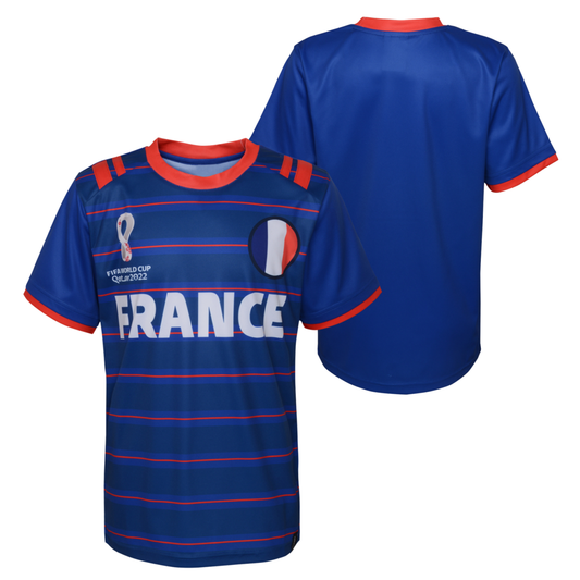 France National Football Team Youth Classic Jersey Sublimated FIFA 2022 Team France