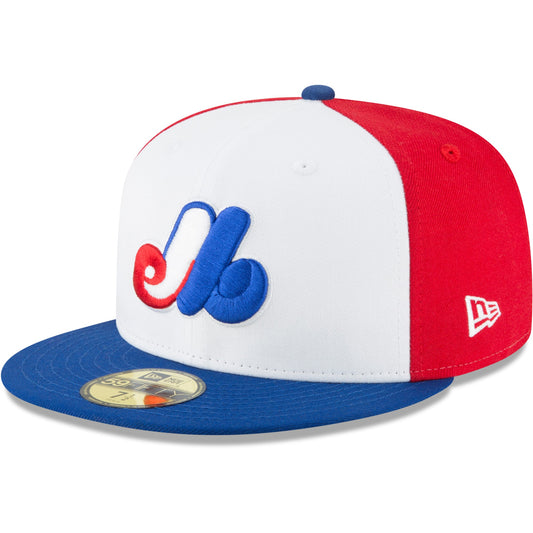 MLB Hat 5950 Cooperstown 1969-91 Expos (White and Royal Blue)