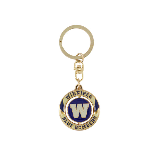 CFL Keychain Spinner Blue Bombers