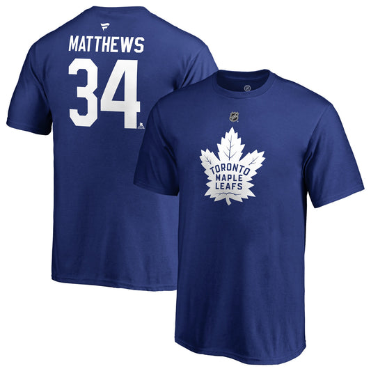 NHL Player T-Shirt Authentic Stack Auston Matthews Maple Leafs
