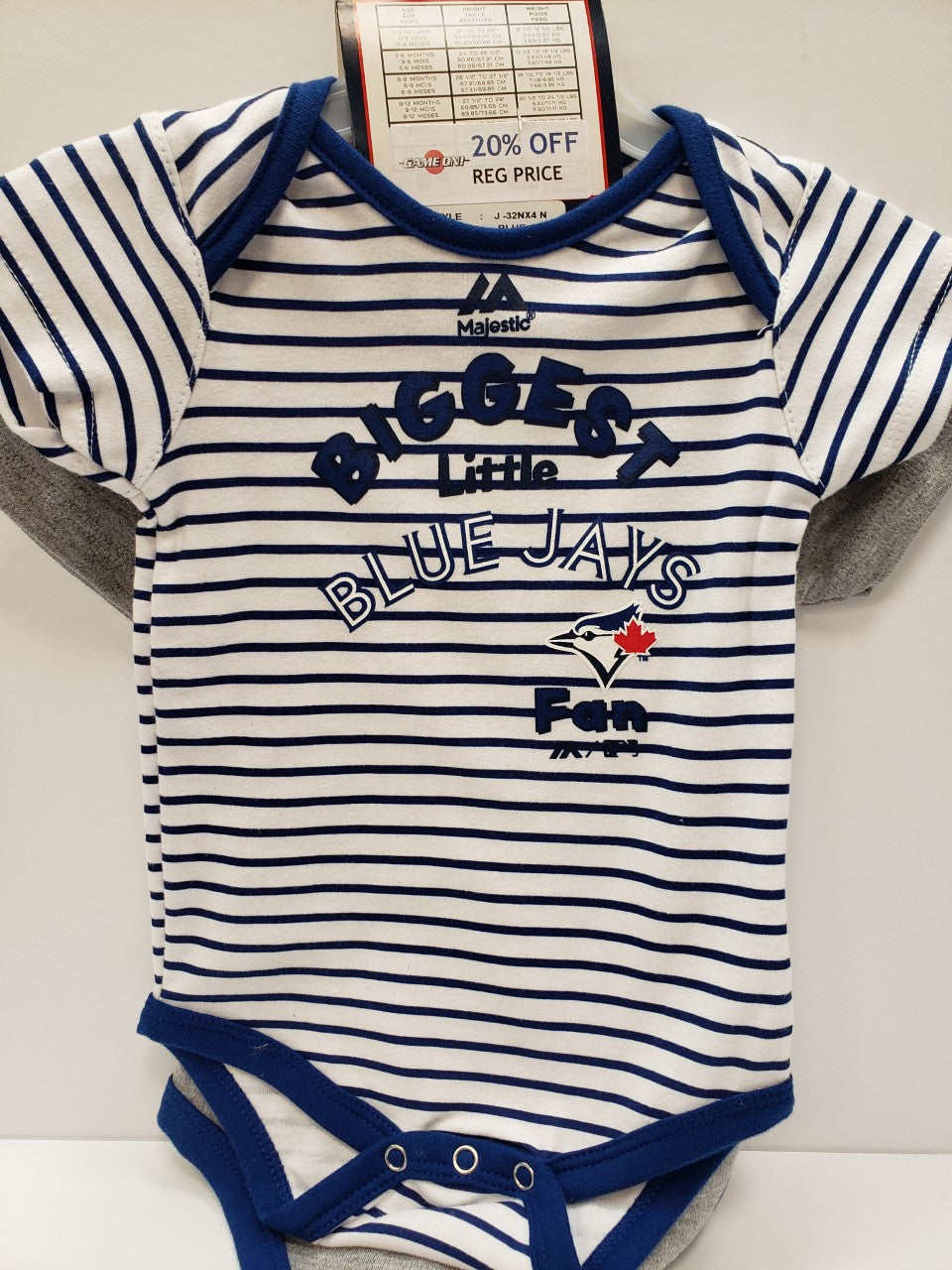 MLB Infant 3Pc Onesies Set Homerun Blue Jays