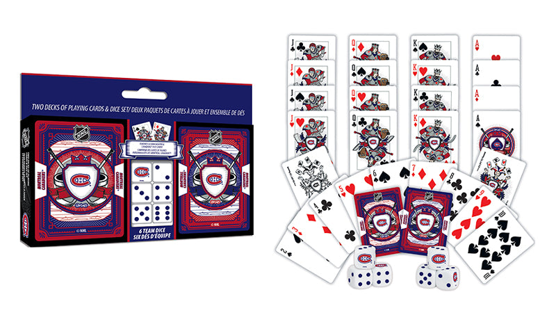 NHL Playing Cards 2Pack & Dice Canadiens