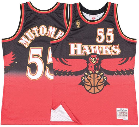 NBA Hardwood Classics Player 1996-97 Swingman Jersey Dikembe Mutombo Hawks (Scarlet/Black)