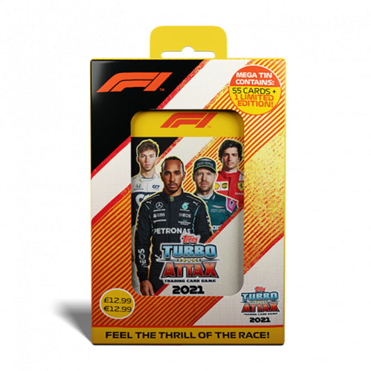 Topps Turbo Attax F1 Cards Mega Tin Box 2021