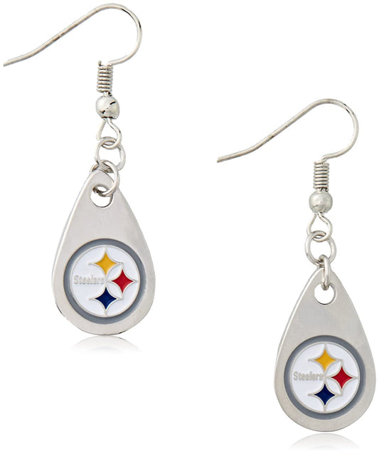 NFL Earrings Tear Drop Steelers