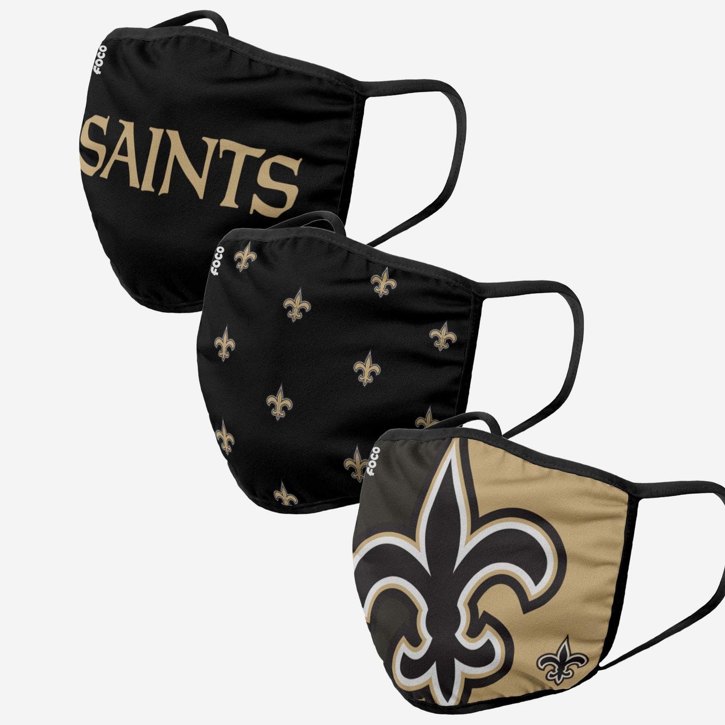 NFL Facemask 3pk Game Time Saints