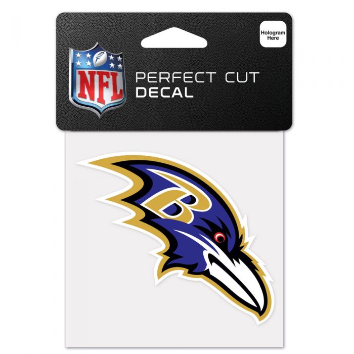 NFL Perfect Cut Decal 4x4 Ravens