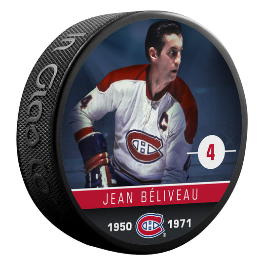 NHL Alumni Player Puck Jean Beliveau Canadiens