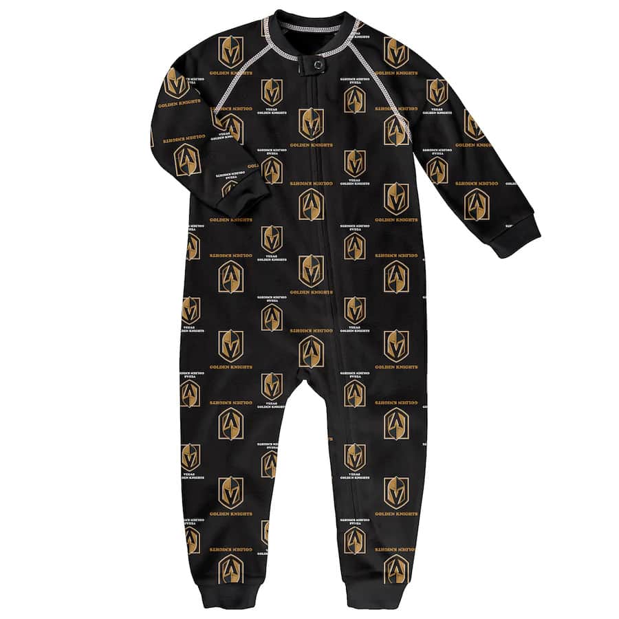 NHL Toddler Onesie Raglan Zip Up Golden Knights