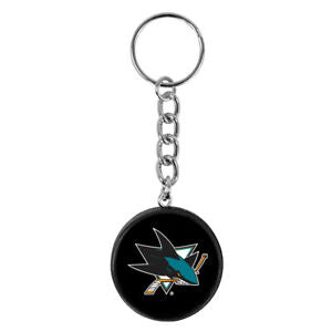 NHL Keychain Puck Sharks