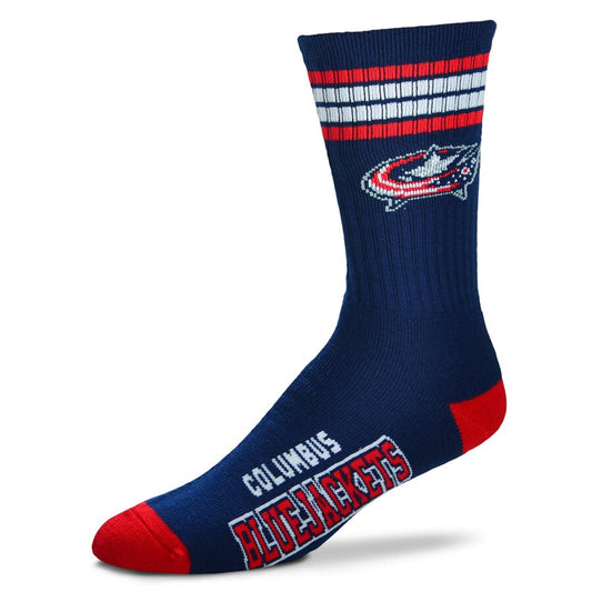 NHL Socks 4 Stripe Blue Jackets