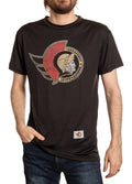 NHL T-Shirt Performance Rashguard Distressed Logo Senators