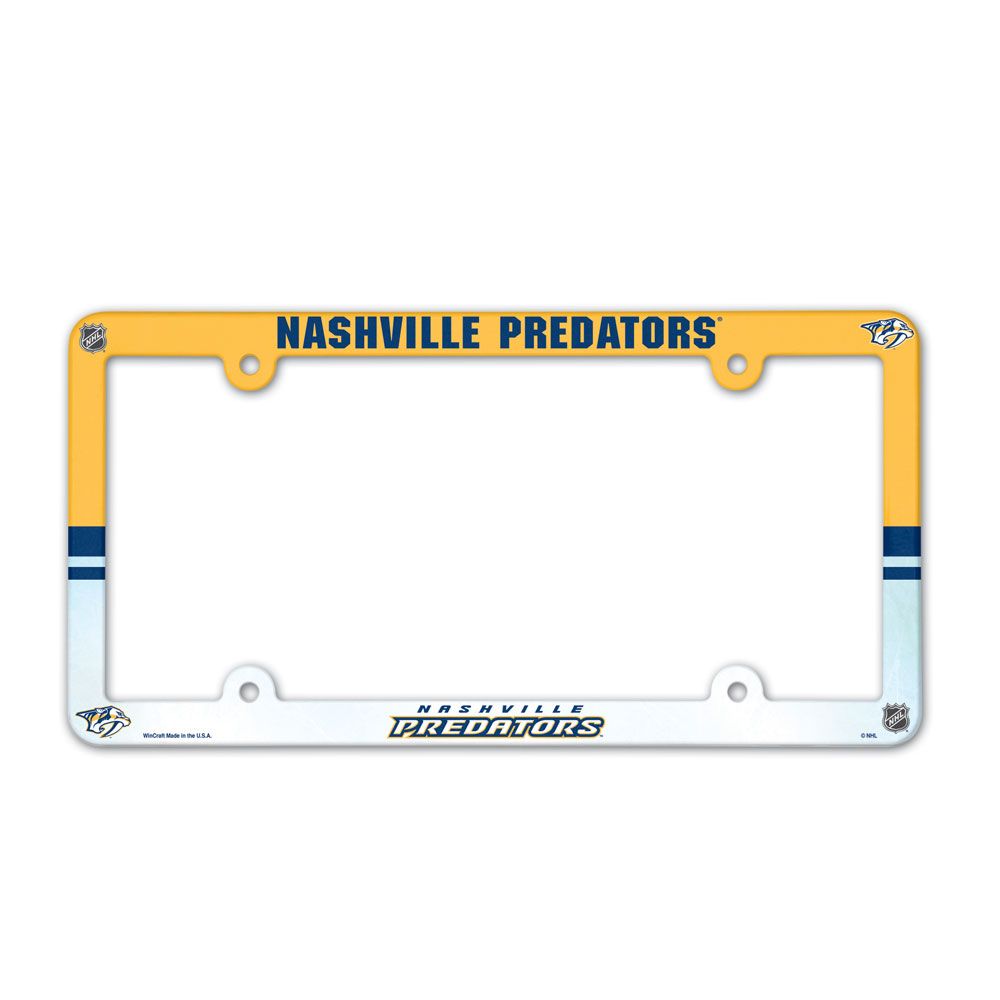 NHL License Plate Frame Plastic Predators