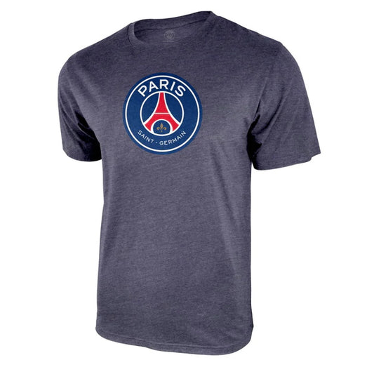 Ligue 1 T-Shirt Heather Navy Logo PSG