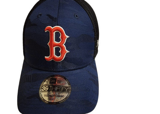 MLB Hat 3930 Camo Front Red Sox