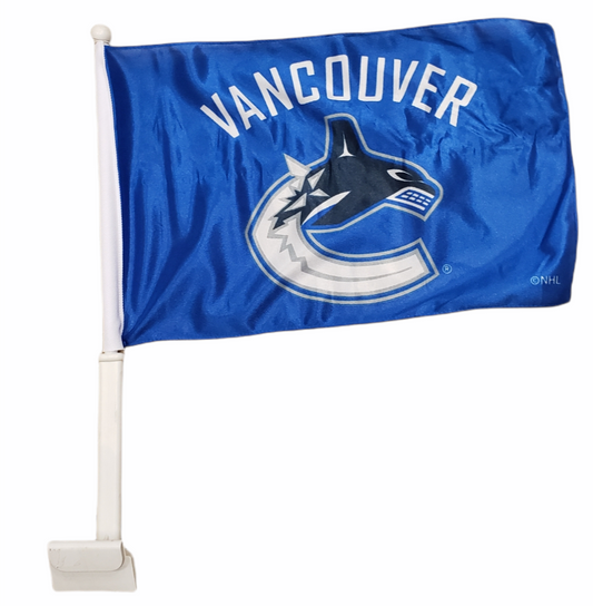 NHL Car Flag 11x15 1 Sided Canucks