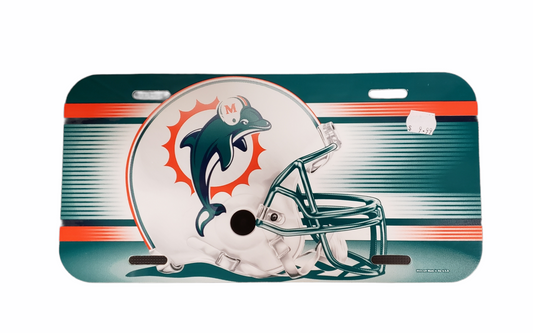 NFL License Plate Plastic Dolphins