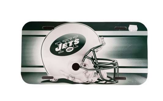 NFL License Plate Plastic Jets