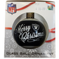NFL Ornament Glass Ball "Merry Christmas" Raiders
