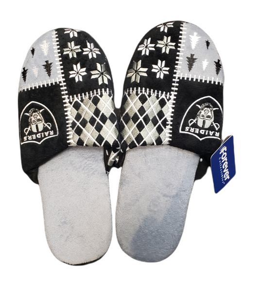 NFL Slippers "Ugly" Sweater Raiders