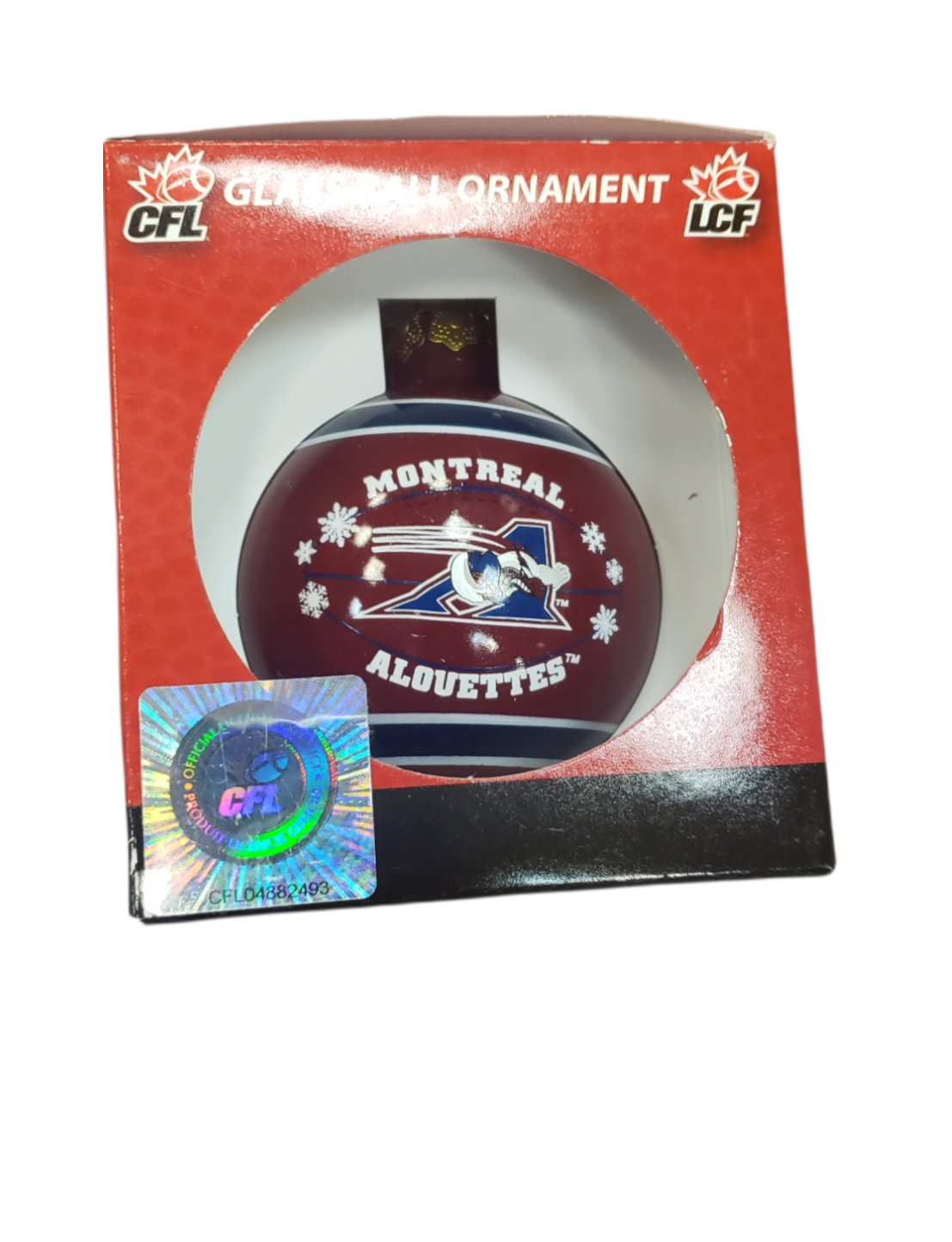 CFL Ornament Glass Ball Alouettes