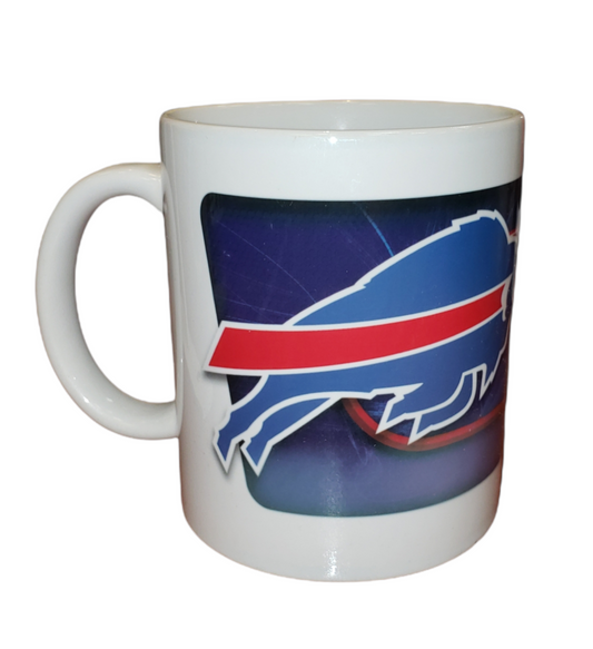 NFL Coffee Mug Subl. 11 Oz C-Handle White Bills