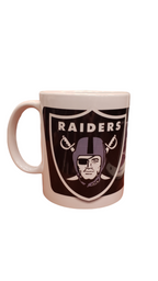 NFL Coffee Mug Subl. 11 Oz C-Handle White Raiders