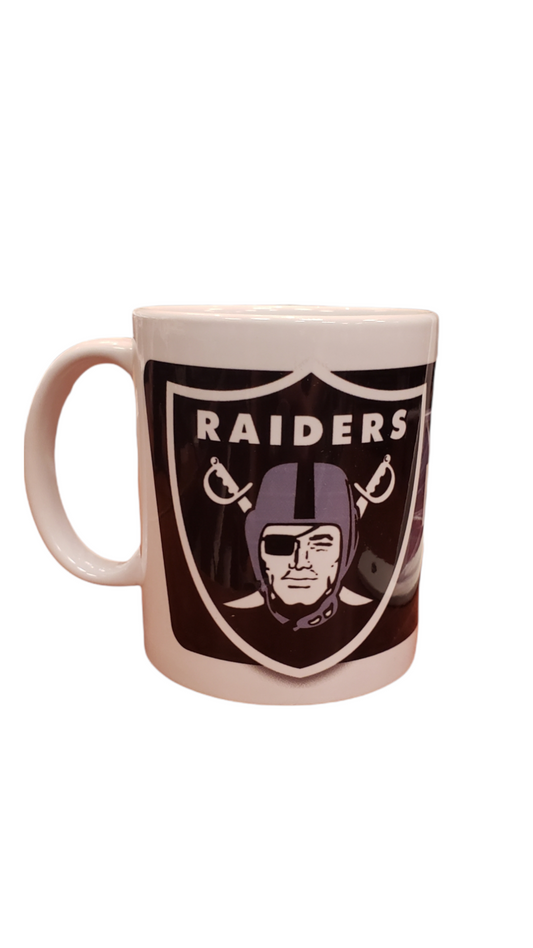 NFL Coffee Mug Subl. 11 Oz C-Handle White Raiders