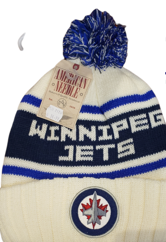 NHL Knit Hat Pillow Line Jets (White)