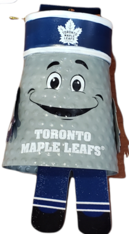 NHL Ornament Cowbell Maple Leafs