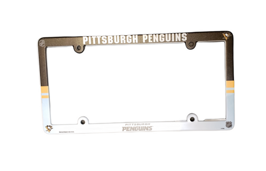 NHL License Plate Frame Plastic Penguins