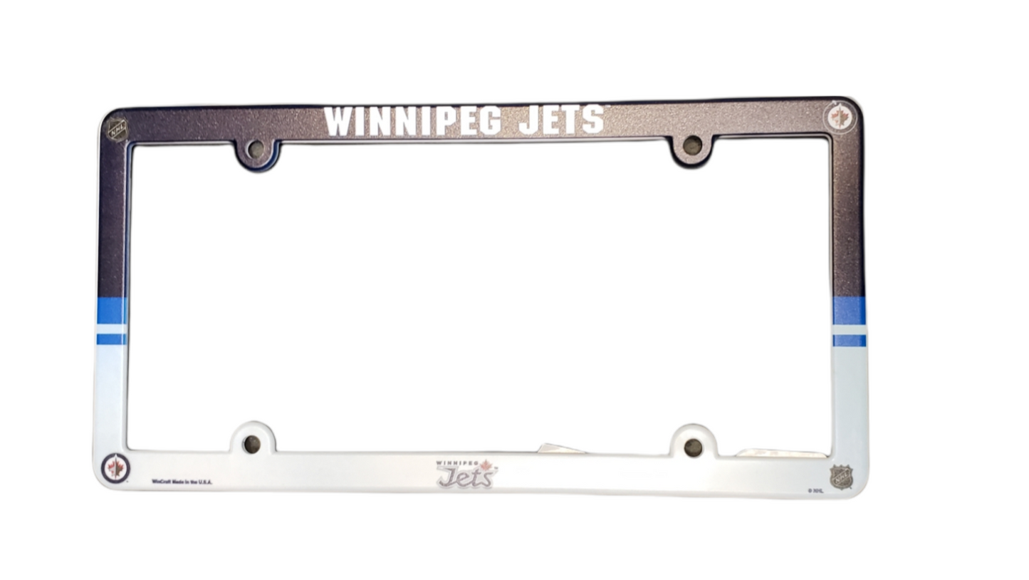 NHL License Plate Frame Plastic Jets