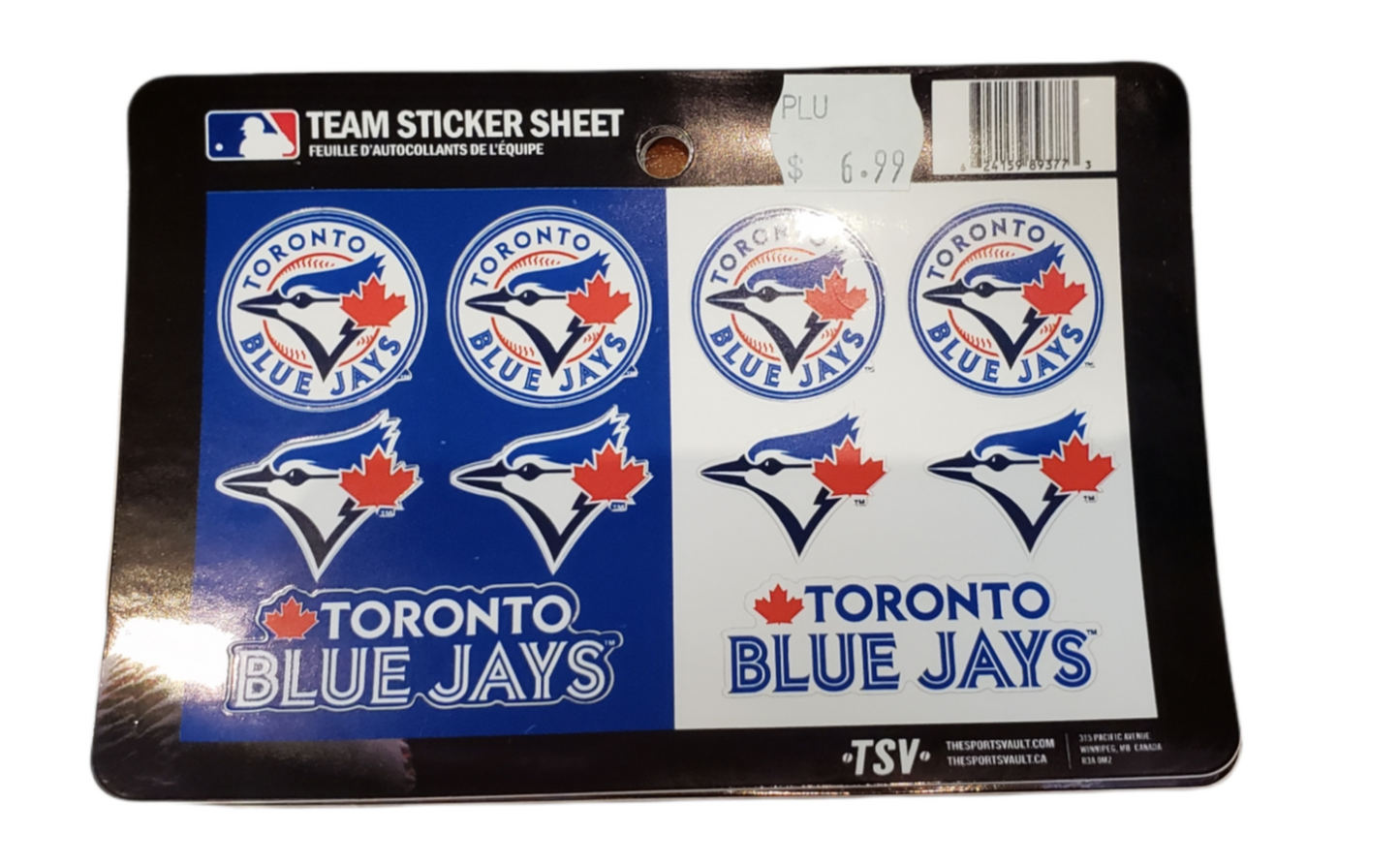 MLB Team Sticker Sheet Blue Jays