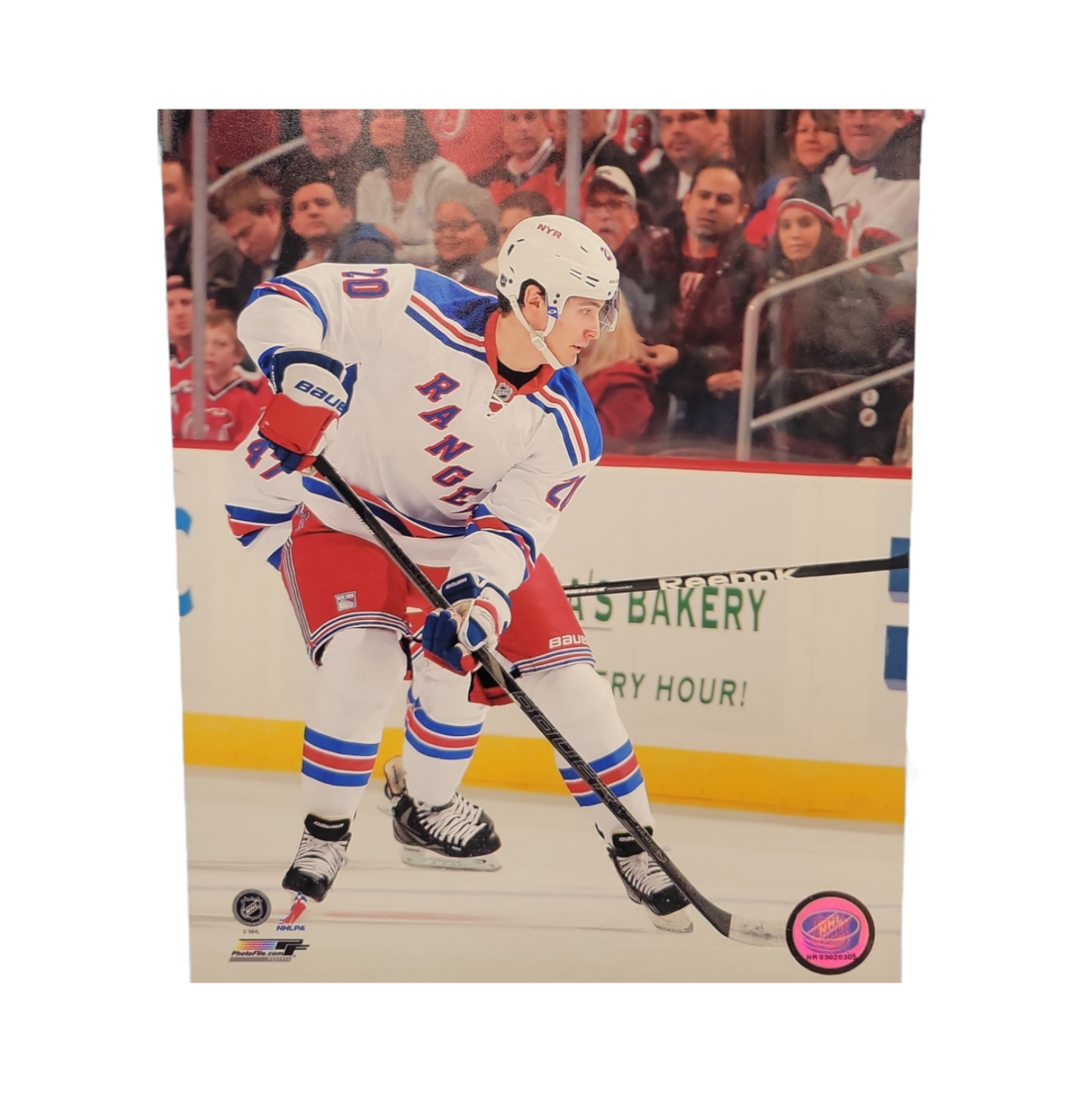 NHL 8X10 Player Photograph Away Chris Kreider Rangers