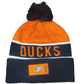 NHL Knit Hat Authentic Pro Rink Cuffed Pom Knit 2022 Ducks