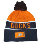 NHL Knit Hat Authentic Pro Rink Cuffed Pom Knit 2022 Ducks