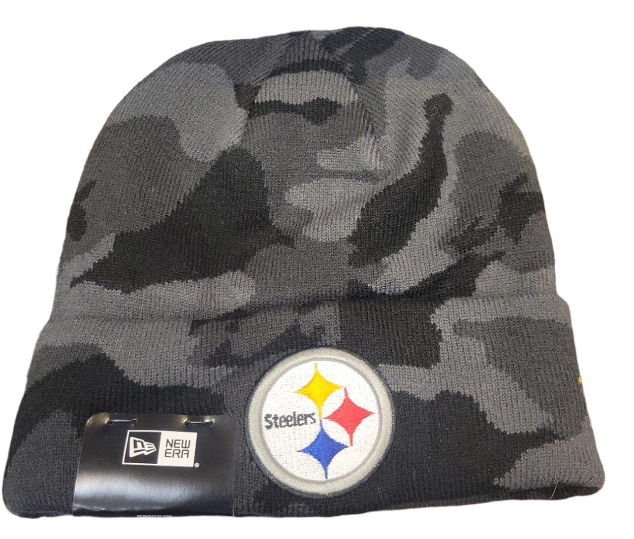 NFL Knit Hat Camo D3 Cuffed Steelers