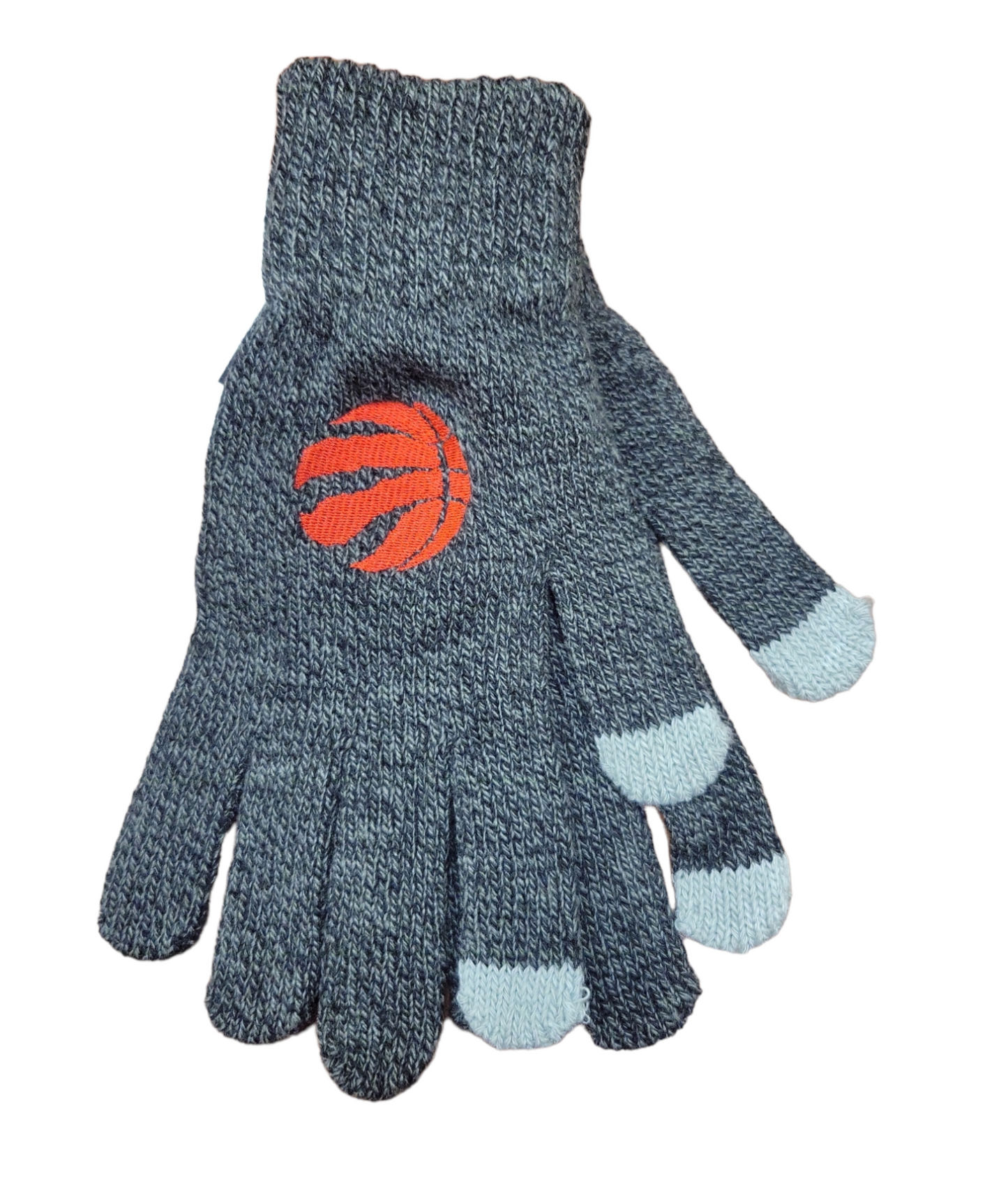 NBA Tech Gloves Charcoal Grey Raptors