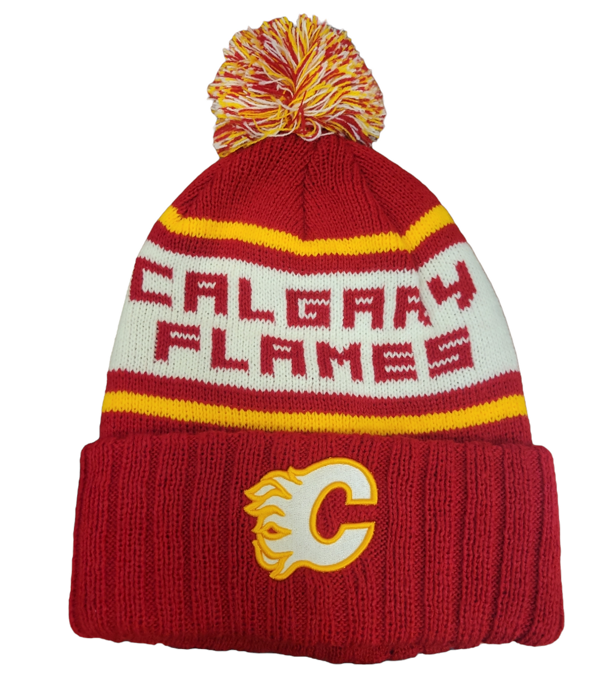 NHL Knit Hat Pillow Line Flames