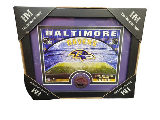 NFL 11"x9" Photo Frame With Minted Coin Ravens