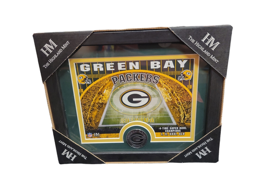 NFL 11"x9" Photo Frame With Minted Coin Packers