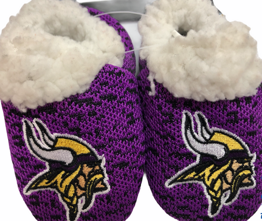 NFL Infant Poly Knit Slippers Vikings