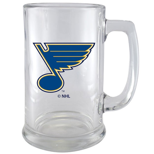 NHL Beer Mug 15 Oz Glass Sport W/Wordmark Blues