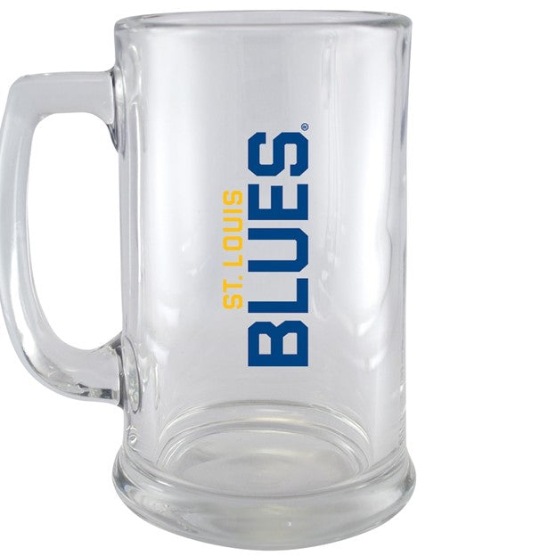 NHL Beer Mug 15 Oz Glass Sport W/Wordmark Blues